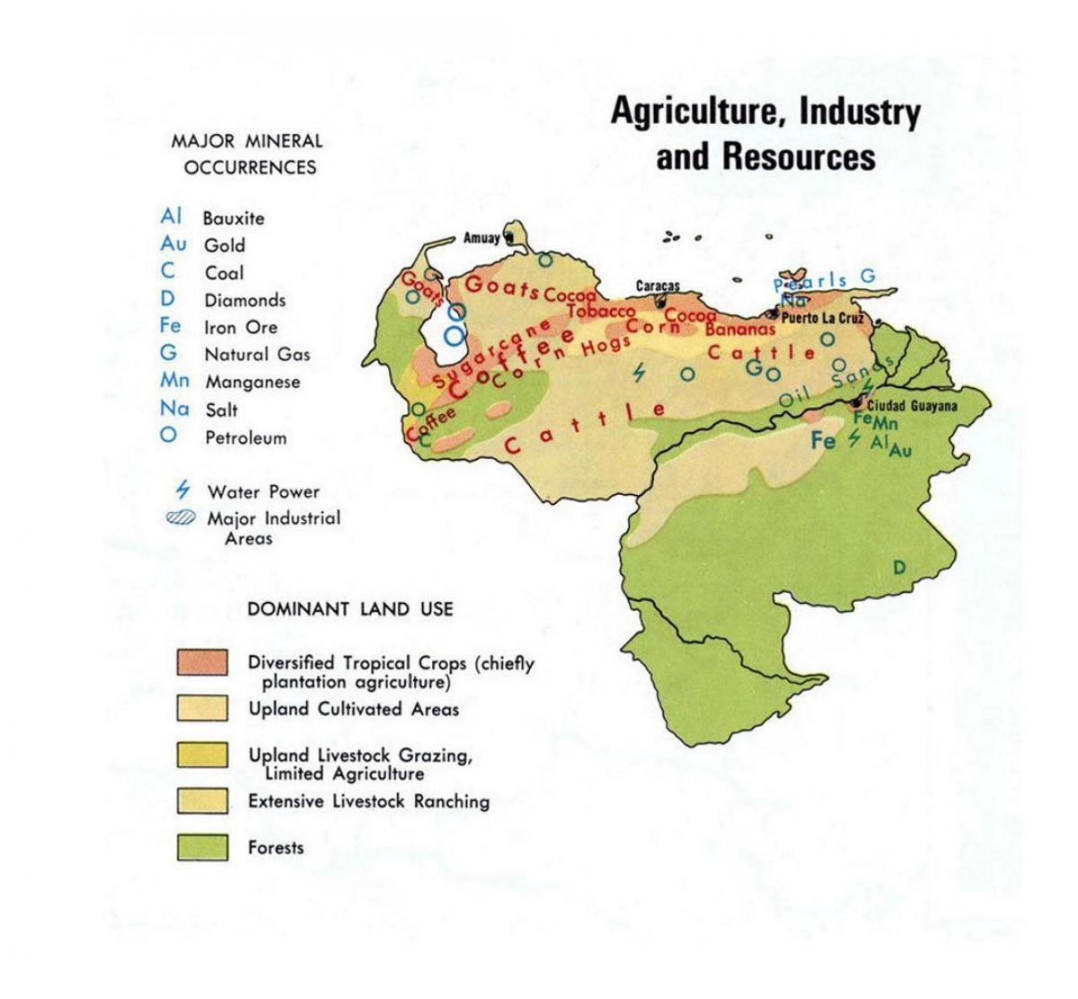 mapa venezuela baliabide naturalak