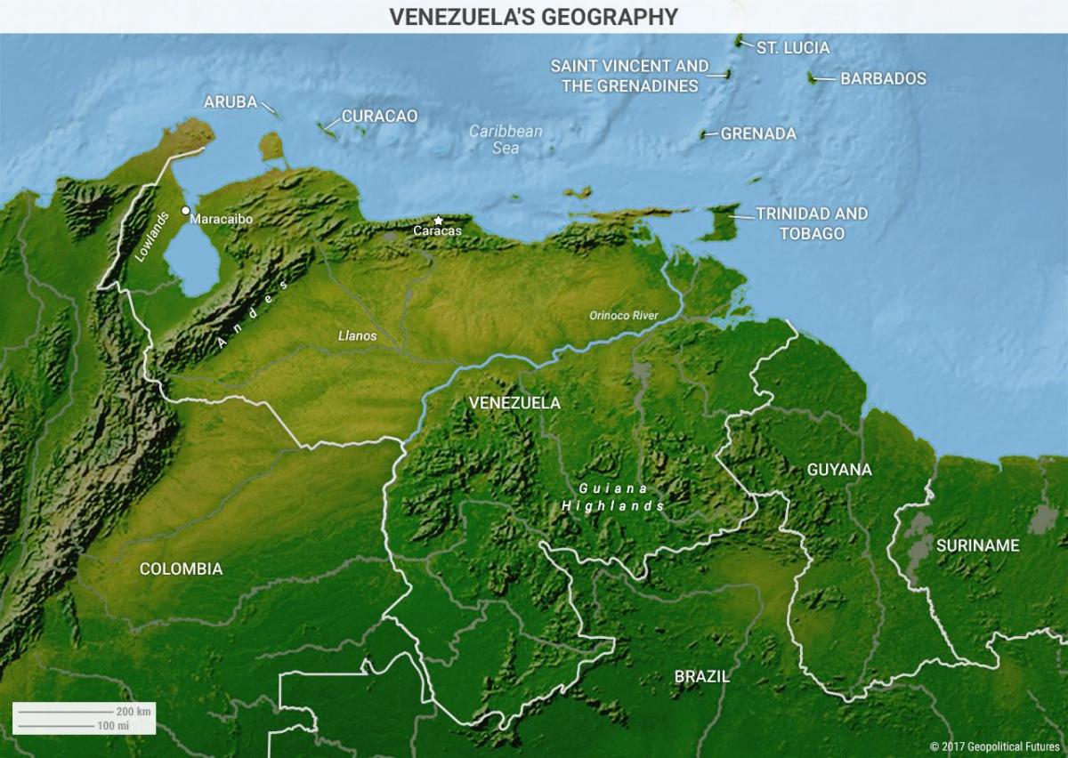 mapa venezuelako geografia