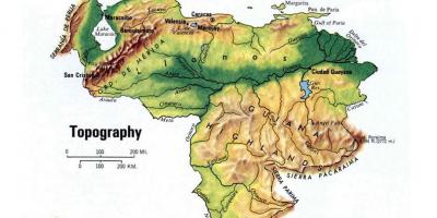 Mapa topografikoak venezuela