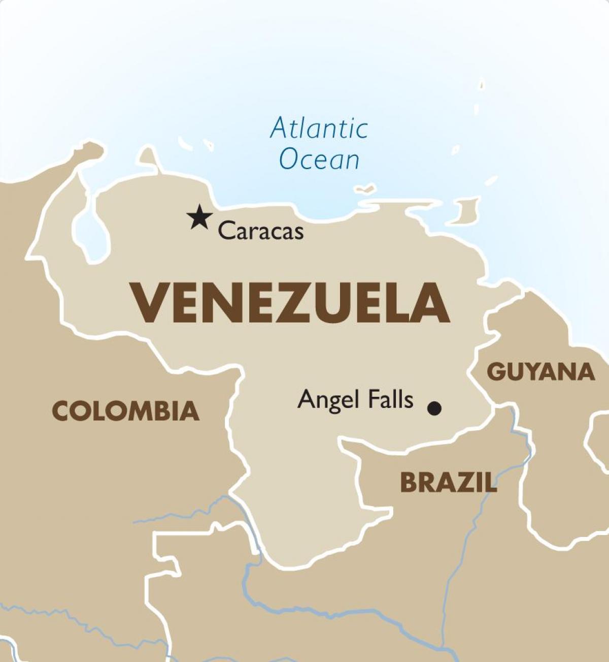 venezuelako hiriburua mapa