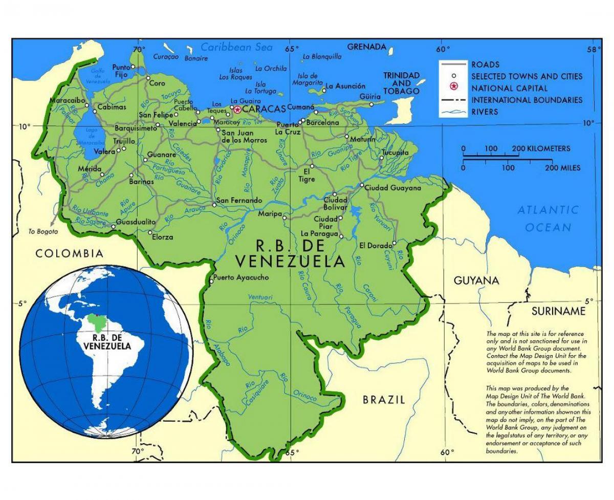 mapa mapa de venezuela