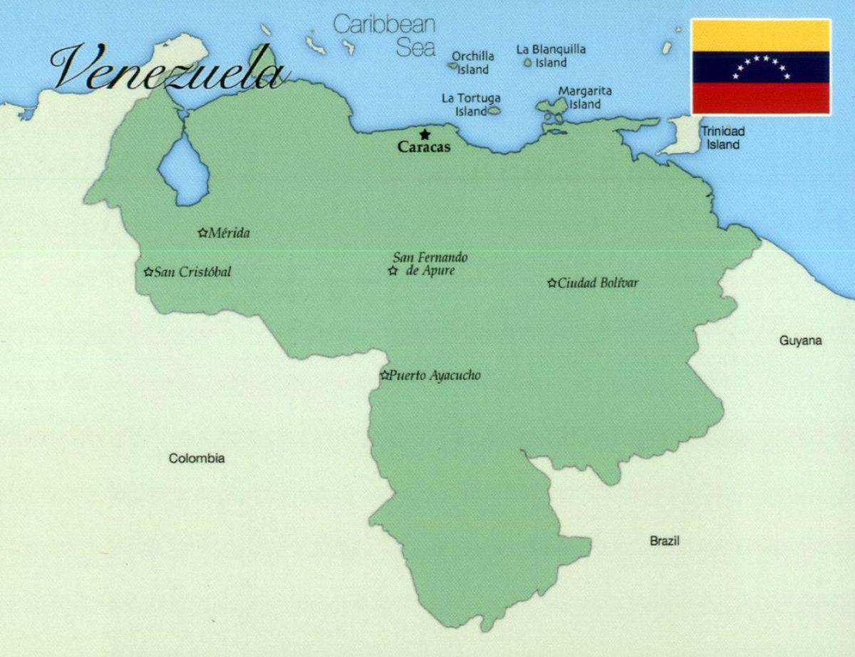 mapa venezuela dituzten hiriak