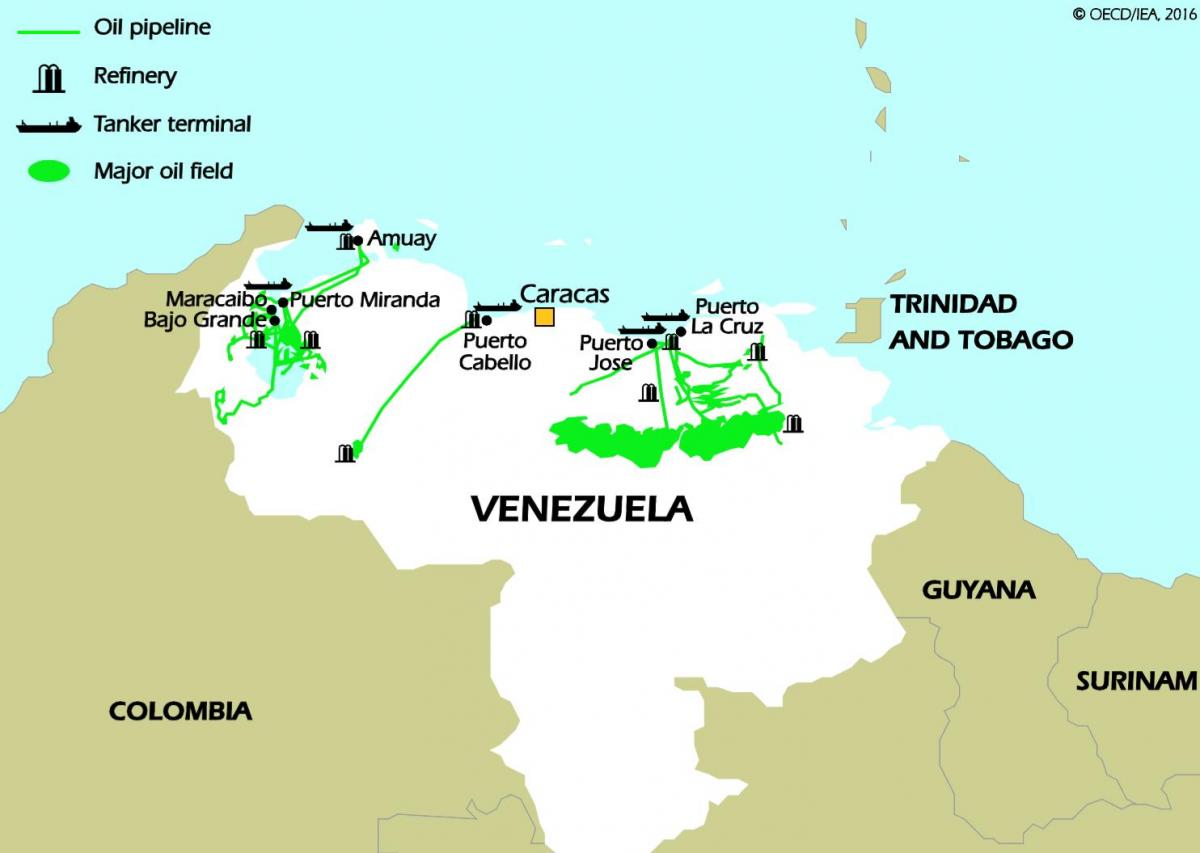 venezuela petrolio erreserba mapa